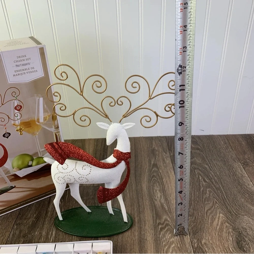 Pier 1 Imports Reindeer Drink Wine Charm Set